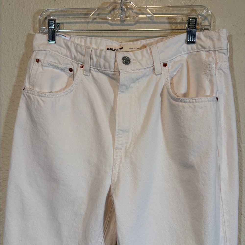 GRLFRND “The Harlow” High-Rise Bootcut Jeans with Slit – White – Size 30 - Picture 3 of 12